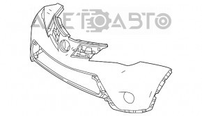 Бампер передній голий верхня частина Toyota Rav4 13-15 дорест