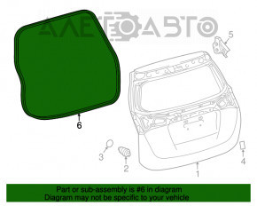 Уплотнитель резина двери багажника Toyota Rav4 13-18
