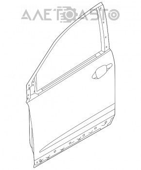 Дверь голая передняя левая Honda CRV 12-16 серебро NH-700MX