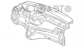 Торпедо передня панель без AIRBAG Honda CRV 12-14 подряпини