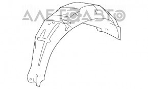 Подкрылок задний правый Honda CRV 12-16 надрыв креп
