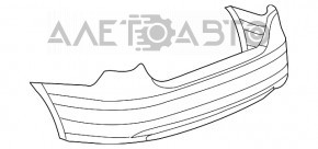Бампер задній голий VW Jetta 11-14 USA білий LB9A