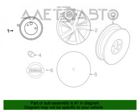 Колісний диск R16 5*114.3 Nissan Altima 13-18 залізка