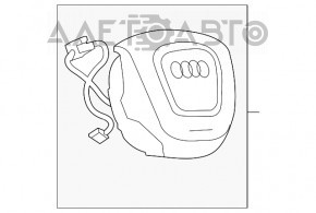 Подушка безопасности airbag в руль водительская Audi Q5 8R 09-12 черн
