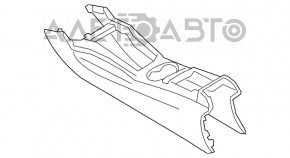 Консоль центральная подлокотник и подстаканники Audi Q5 8R 09-17 кожа,коричн