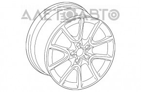 Диск колесный R18 Audi Q5 8R 09-17 скол, бордюрка