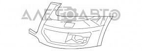 Бампер передний голый левая часть Audi Q5 8R 09-12 дорест Под омыв, без парктр новый неоригинал