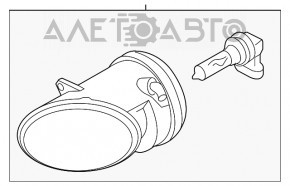 Протитуманні фари ВТФ прав Audi Q5 8R 09-17 поліз хром на відбивачі