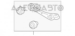 Рычаг нижний передний правый Audi Q5 8R 12-17 передний, порваны сайленты
