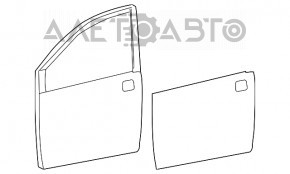Дверь голая передняя левая Toyota Sienna 11-20 синий 785, тычки