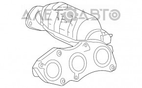 Коллектор выпускной задний с катализатором Toyota Sienna 11-16 3.5 FWD