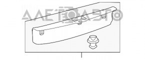 Накладка отвору багажника Toyota Sienna 11-20 сіра, затерта, злам кріп