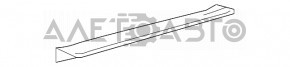 Накладка порога передня ліва Toyota Sienna 11-20 сіра, потерта