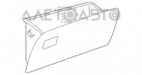 Ящик рукавички, бардачок Toyota Sienna 11-20 нижня частина коричневий, подряпини