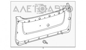 Обшивка дверей багажника нижня Toyota Sienna 11-20 сіра, подряпини