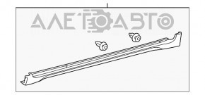 Поріг правий Toyota Sienna 11-20 відірвані кріплення, тріщина, трщіна в кріплення