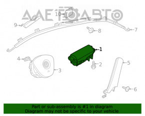 Подушка безпеки airbag пасажирська в торпеді VW Jetta 19- дефект Разем
