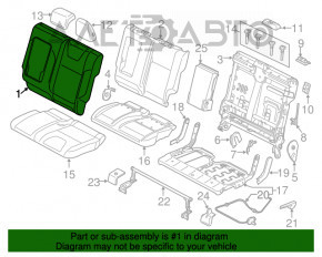 Задній ряд сидінь Ford Escape MK3 13-19 шкіра чорна