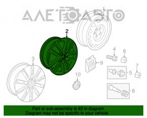 Запасное колесо докатка VW Beetle 12-19 R16 125/90