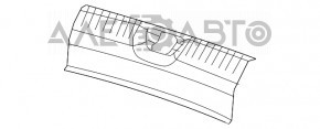 Накладка проема багажника Dodge Dart 13-16 затерта, царапины