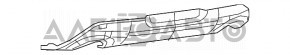 Губа заднього бампера Dodge Dart 13-16 під 2 труби, затерта, не заводські отвори
