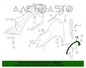 Накладка арки крыла передняя правая Nissan Murano z52 15- новый OEM оригинал