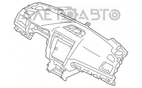 Торпедо передня панель з AIRBAG Subaru Legacy 15-19 зламане кріплення