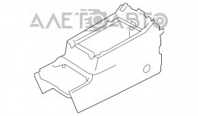 Консоль центральна підлокітник Subaru Legacy 15-19 шкіра, бежева, надірваний підлокітник