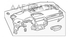 Торпедо передняя панель без AIRBAG Lexus RX350 RX450h 10-15 черн сломаны креп бардачка. без заглушек, надрыв