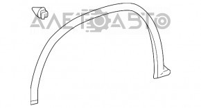 Накладка арки крыла передняя правая Lexus RX350 RX450h 16-22