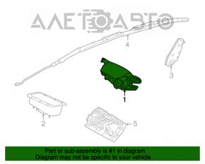 Подушка безпеки airbag в кермо водійська Ford Focus mk3 15-18 рест, зам'ята емблема, порвана