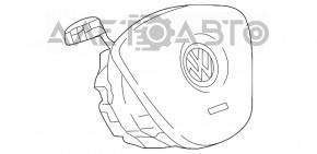 Подушка безопасности airbag в руль водительская VW Tiguan 18- стрельнувшая