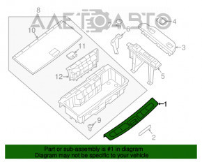 Накладка отвору багажника Infiniti JX35 QX60 13- беж, затерта, вм’ятини, без заглушки