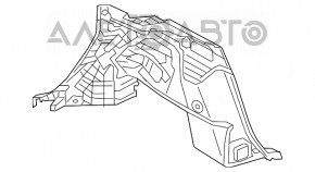 Обшивка арки правая Infiniti QX50 19- черная царапины