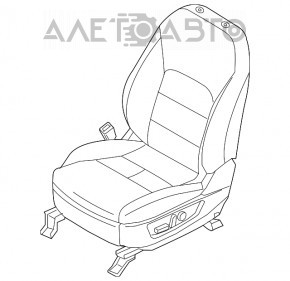 Водительское сидение Infiniti QX50 19- без airbag, электро, кожа черн