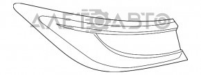 Ліхтар зовнішній крило правий Infiniti QX50 19- тріщини у склі