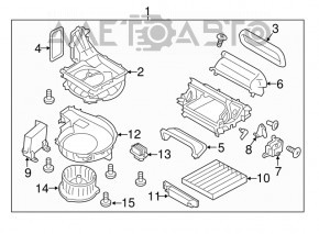 Актуатор моторчик привод печки вентиляция Subaru Legacy 15-19