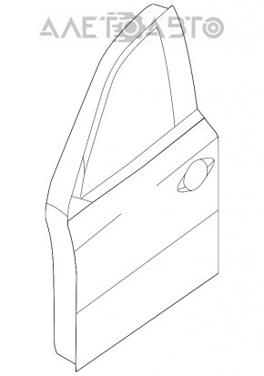 Дверь голая передняя левая Nissan Pathfinder 13-20 под хром молдинг
