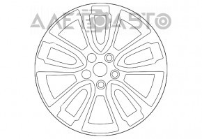 Колісний диск R18 Nissan Pathfinder 13-20 бордюрка, тріщина