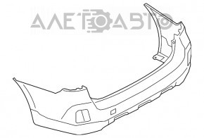 Бампер задній голий Subaru Outback 15-19 срібло