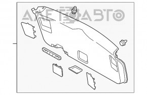 Обшивка дверей багажника Subaru Outback 15-19, без ручки