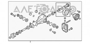 Задній диференціал редуктор Subaru Outback 15-19 зламані кріплення на задній кришці