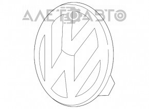 Емблема решітки радіатора VW CC 13-17 рест, злам креп, пісок, тріщини