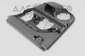 Обшивка двери карточка задняя правая Jeep Compass 11-16 беж с беж вставкой пластик, подлокотник пластик, царапины