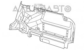 Обшивка арки права Jeep Compass 11-16 корич, без динаміка, подряпини