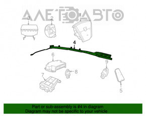 Подушка безопасности airbag боковая шторка левая Jeep Compass 11-16 ржавый пиропатрон