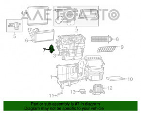 Актуатор моторчик привод печки вентиляция Jeep Compass 11-16 113800-2640