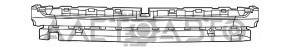 Абсорбер заднього бампера Jeep Compass 11-16 тріщини