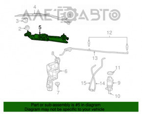 Трапеція двірників очищувача з мотором Jeep Compass 11-16 обламана фішка