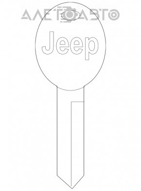 Ключ Jeep Compass 11-16 4 кнопки, затертая эмблема